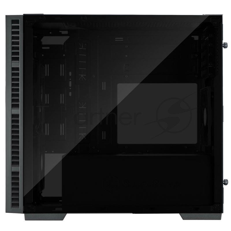 Корпус SilverStone SST-RL08BR-RGB черно-красный (ATX, закаленное стекло, RGP fan, 2xUSB 3.0, HD Audio)