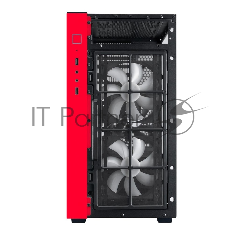 Корпус SilverStone SST-RL08BR-RGB черно-красный (ATX, закаленное стекло, RGP fan, 2xUSB 3.0, HD Audio)