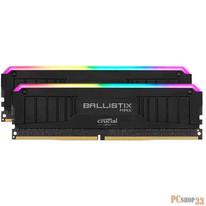 Память оперативная Crucial 16GB Kit (8GBx2) DDR4 4000MT/s CL18 Unbuffered DIMM 288 pin Ballistix MAX Black RGB