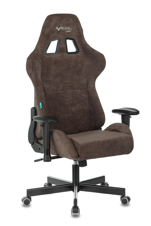 Кресло игровое Бюрократ VIKING KNIGHT LT10 FABRIC коричневый крестовина металл