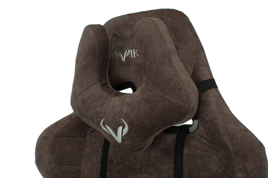 Кресло игровое Бюрократ VIKING KNIGHT LT10 FABRIC коричневый крестовина металл