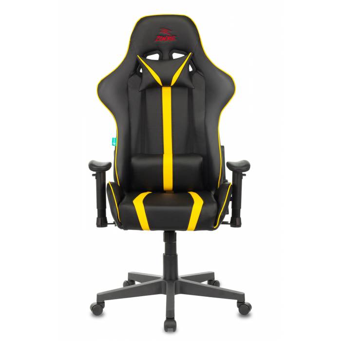 Кресло игровое Бюрократ VIKING ZOMBIE A4 YEL черный/желтый искусственная кожа
