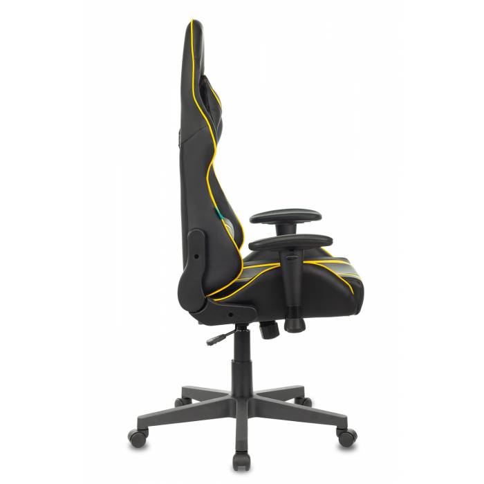 Кресло игровое Бюрократ VIKING ZOMBIE A4 YEL черный/желтый искусственная кожа