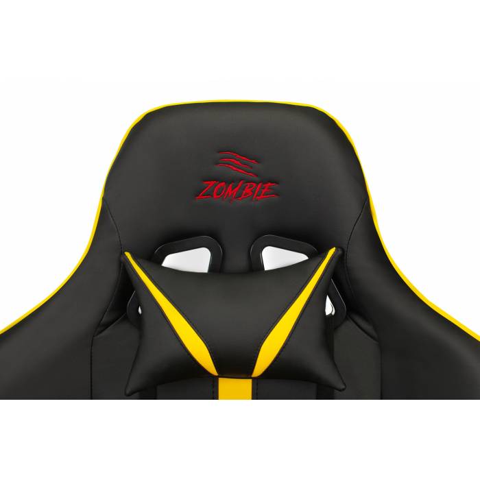 Кресло игровое Бюрократ VIKING ZOMBIE A4 YEL черный/желтый искусственная кожа