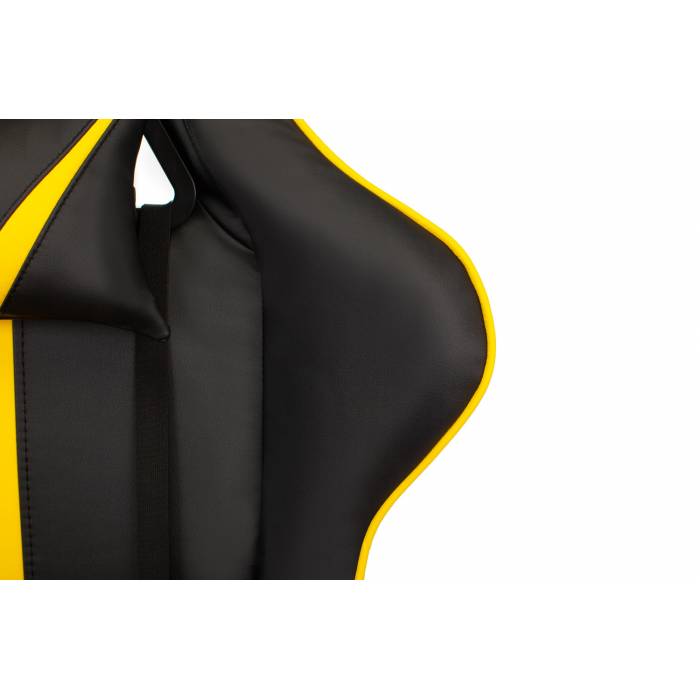 Кресло игровое Бюрократ VIKING ZOMBIE A4 YEL черный/желтый искусственная кожа