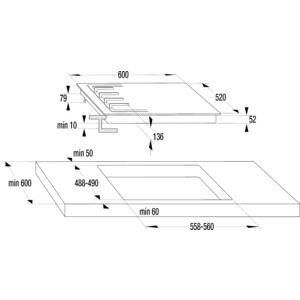 Газовая варочная поверхность Gorenje GW641CX нержавеющая сталь