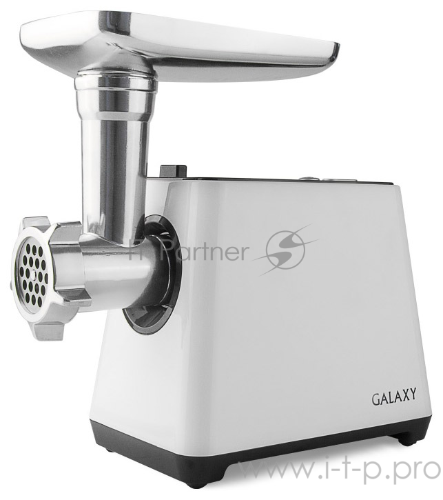Мясорубка GALAXY GL 2410 Мощность, Вт: 1200 Функция Реверс Диски мелкой, средней и крупной нарезки Насадка для приготовления кеббэ и сосисок Насадки-шинковки в комплекте Металлический лоток для продуктов Прорезиненные ножки, препятствующие скольжению