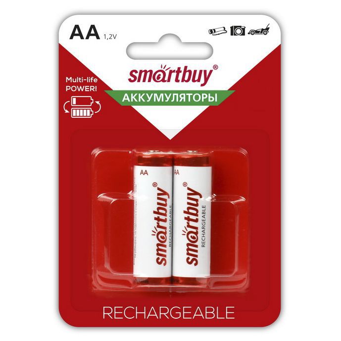 Аккумулятор Smartbuy AA/2BL 2500 mAh (SBBR-2A02BL2500) (2шт. в уп-ке)