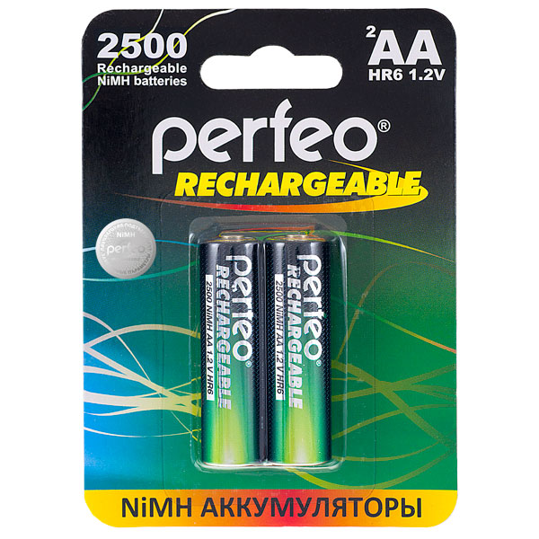 Аккумулятор Perfeo AA2500mAh/2BL (2шт. в уп-ке)