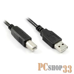 Кабель Greenconnect Кабель интерфейсный USB 2.0 1.0m GCR-UPC3M-BB2S-1.0m Premium AM / BM, 28 / 28 AWG двойное экранирование, антифриз, черный