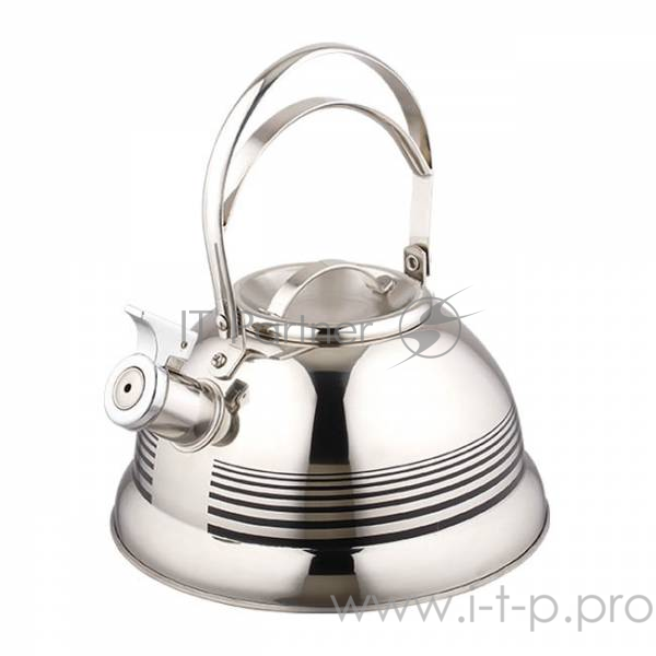 Чайник для плиты Bayerhoff BH-425 (12) 2,7 л. металлик (терморисунок) со свистком