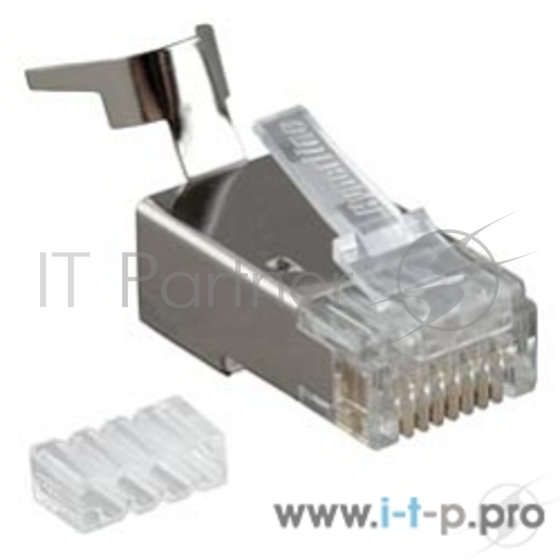 Монтажное оборудование Hyperline PLUG-8P8C-UV-C6-TW-SH Разъем RJ-45(8P8C) , экранированный, со вставкой, категория 6 (50 µ