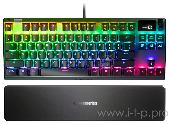Клавиатура Steelseries Apex Pro TKL RU механическая черный USB Multimedia for gamer LED (подставка для запястий)