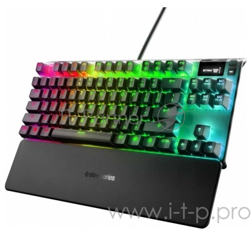 Клавиатура Steelseries Apex Pro TKL RU механическая черный USB Multimedia for gamer LED (подставка для запястий)