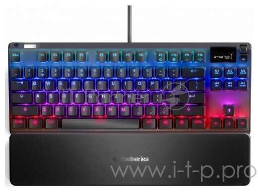 Клавиатура Steelseries Apex Pro TKL RU механическая черный USB Multimedia for gamer LED (подставка для запястий)