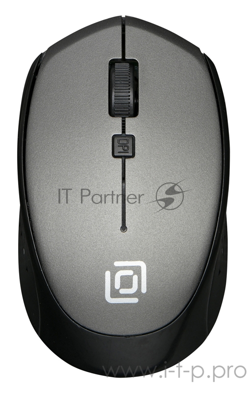 Мышь Oklick 488MW серый/черный оптическая (1600dpi) беспроводная USB (3but)
