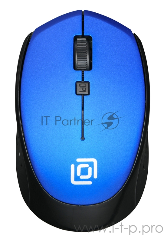 Мышь Oklick 488MW синий/черный оптическая (1600dpi) беспроводная USB (3but)
