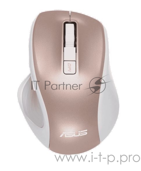 ASUS MW202 беспроводная мышь бело-розовая (RF 2.4GHz, 4000 dpi, USB, 5 кнопокl, Optical, 90XB066N-BMU010)