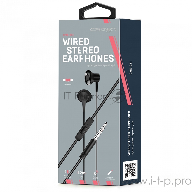 Гарнитура CROWN CME-251 black