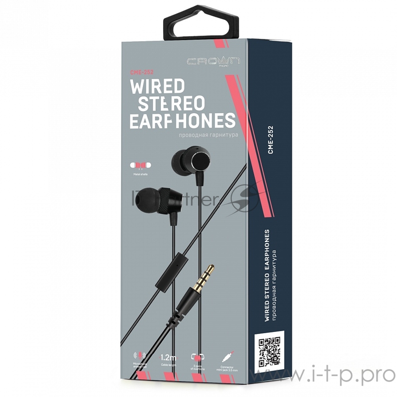 Гарнитура CROWN CME-252 black