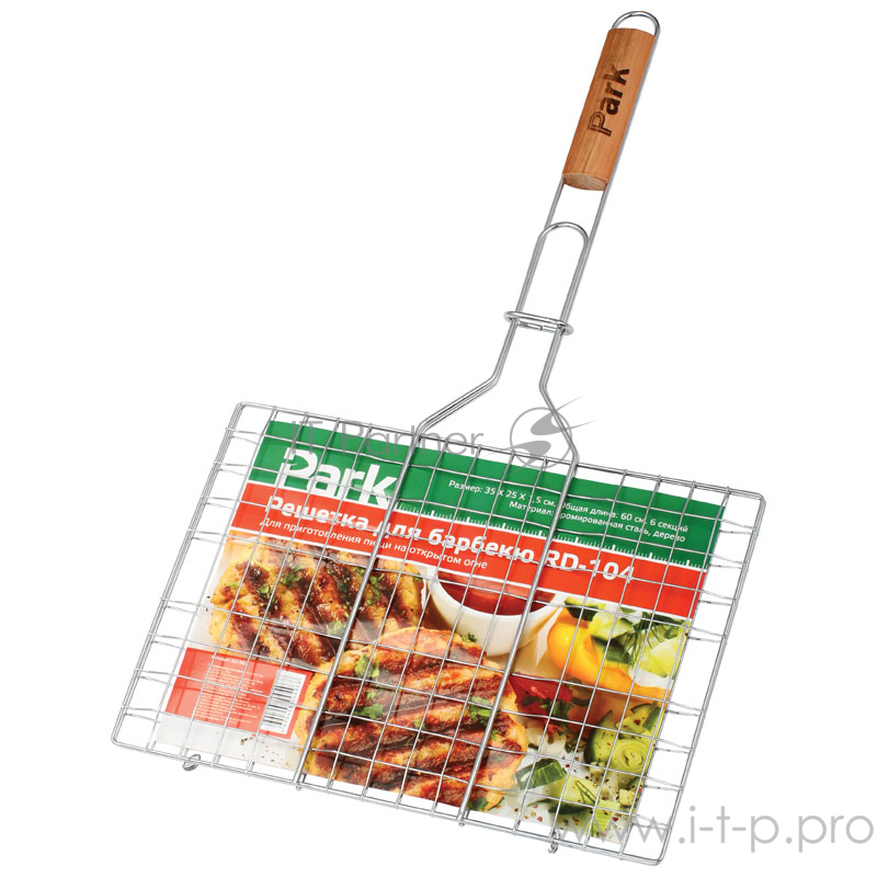 Park Решетка для барбекю PARK RD-104 (6 секций, р-р 35х25х1,5 см, общая длина 60см, хром.)