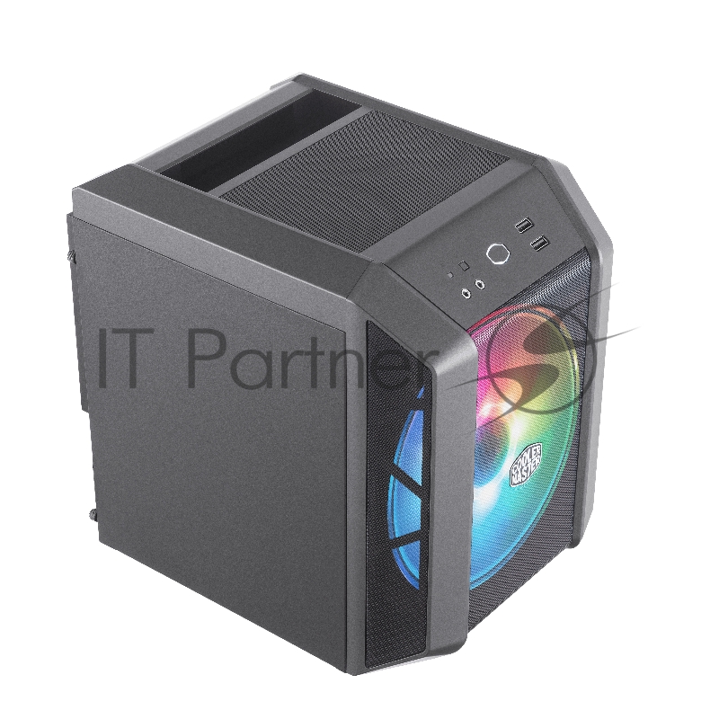 Корпус без БП Cooler Master MasterCase H100 Mesh, USB3.0x2, 1x200 ARGBFan, 1x RGB Controller, Black-Iron Grey, mITX, w/o PSU