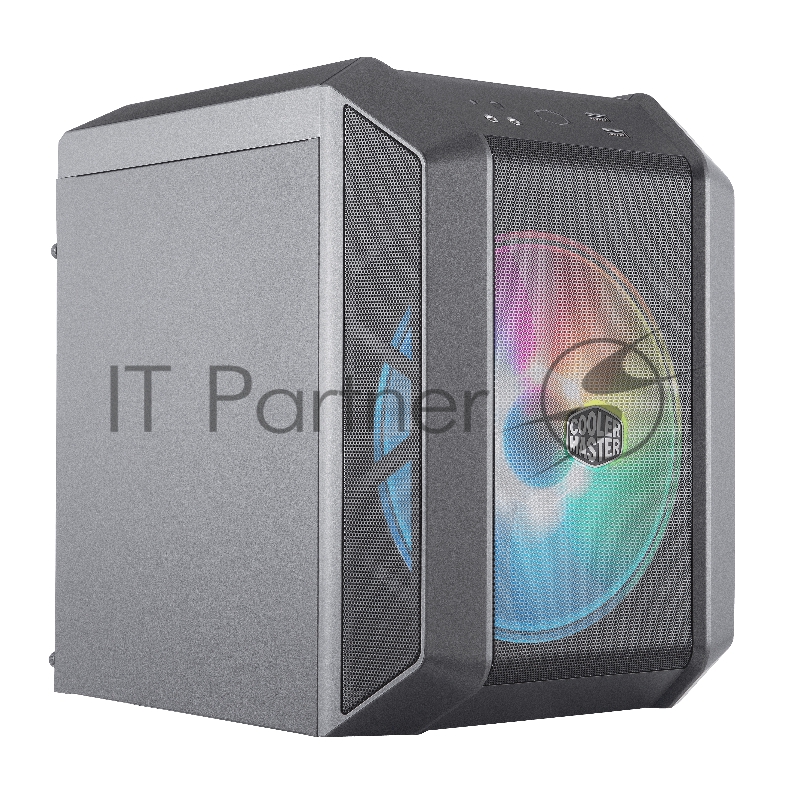 Корпус без БП Cooler Master MasterCase H100 Mesh, USB3.0x2, 1x200 ARGBFan, 1x RGB Controller, Black-Iron Grey, mITX, w/o PSU