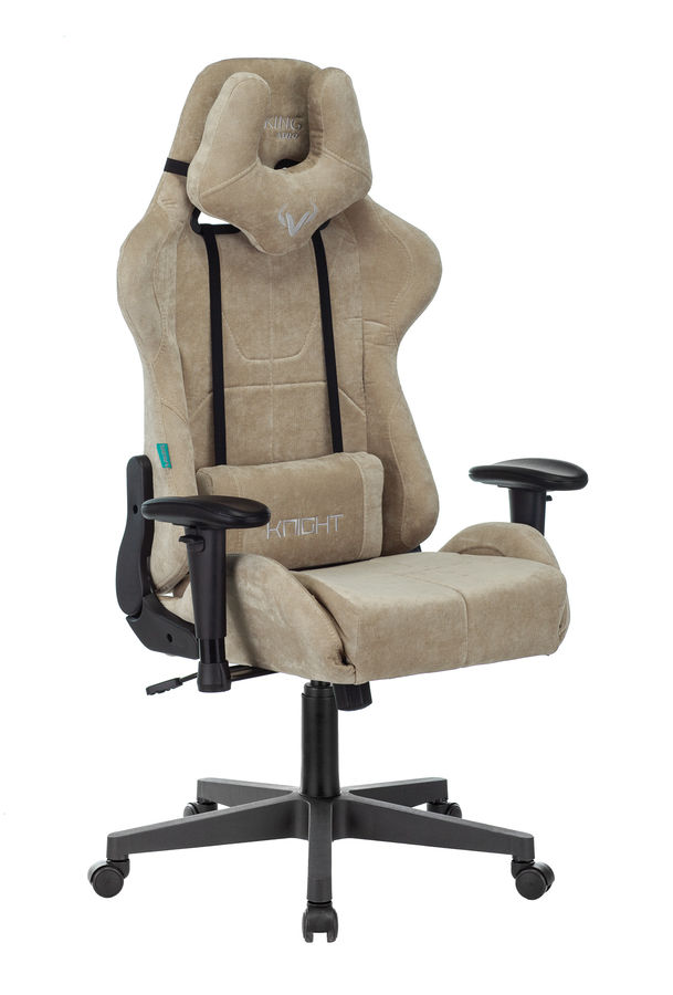 Кресло игровое Бюрократ VIKING KNIGHT LT21 FABRIC песочный крестовина металл
