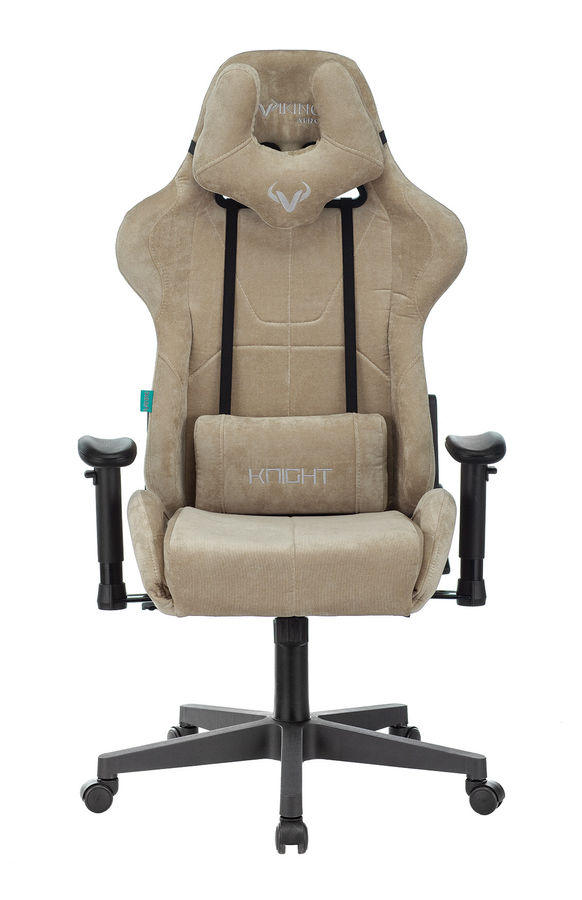 Кресло игровое Бюрократ VIKING KNIGHT LT21 FABRIC песочный крестовина металл