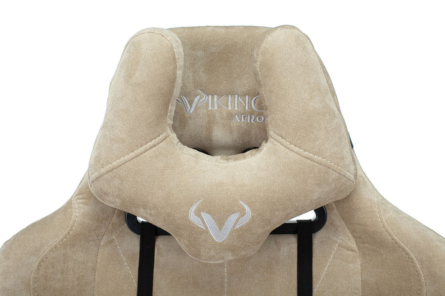 Кресло игровое Бюрократ VIKING KNIGHT LT21 FABRIC песочный крестовина металл