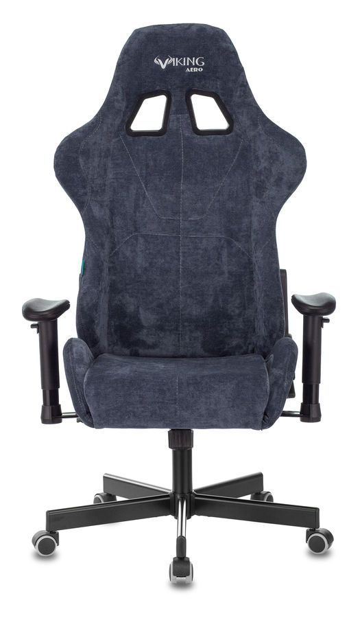 Кресло игровое Бюрократ VIKING KNIGHT LT27 FABRIC синий крестовина металл