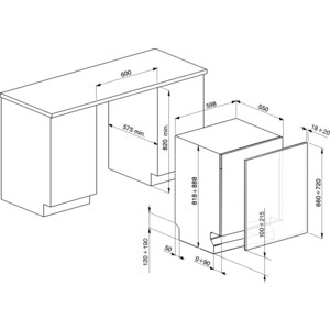 Встраиваемая посудомоечная машина SMEG Встраиваемая посудомоечная машина SMEG/ Полноразмерная, Встраиваемая посудомоечная машина, Полноразмерная, 13 комплектов, 10 программ, таймер, A+++