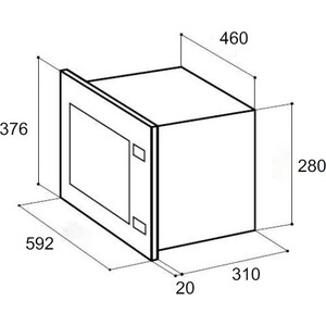 Встраиваемая микроволновая печь Lex BIMO 20.01 C 20л. 700Вт слоновая кость светлая (встраиваемая)