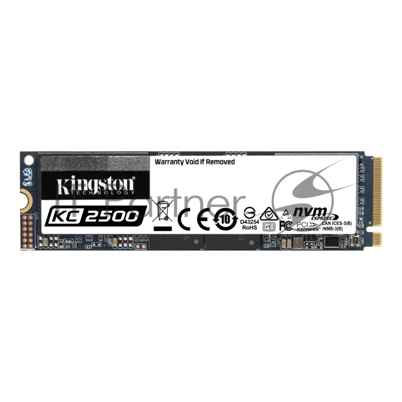 Твердотельный накопитель Kingston 250GB KC2500 M.2 2280 NVMe R/W 3500/1200MB/s IOPs 375 000/300 000, 150TBW