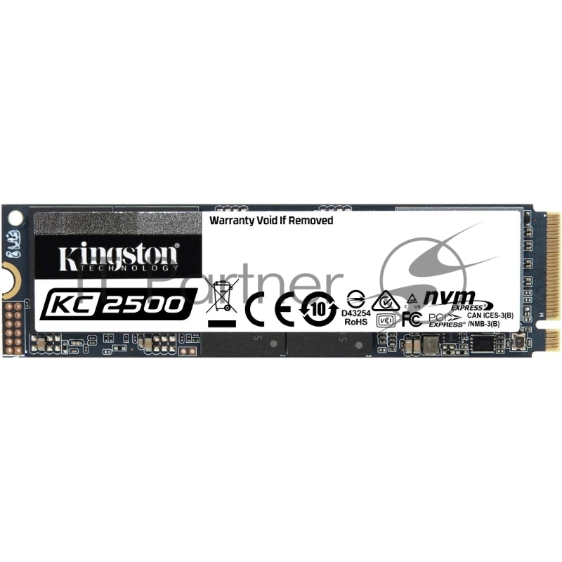 Твердотельный накопитель Kingston 250GB KC2500 M.2 2280 NVMe R/W 3500/1200MB/s IOPs 375 000/300 000, 150TBW
