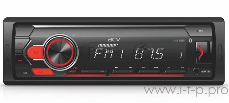 Автомагнитола ACV AVS-912BR 1DIN 4x50Вт