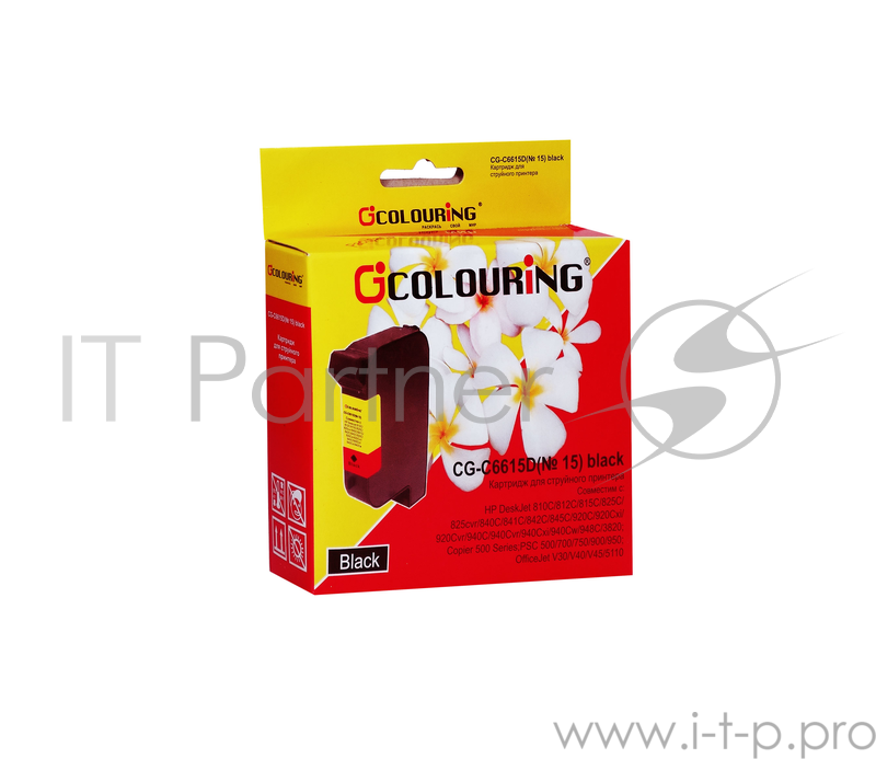 Картридж CG-C6615A для принтеров HP DJ 840C/843C Black водн Colouring