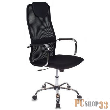 Офисное кресло или стул Кресло руководителя Бюрократ KB-9/BLACK черный TW-01 TW-11 сетка крестовина хром