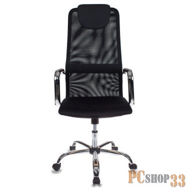 Офисное кресло или стул Кресло руководителя Бюрократ KB-9/BLACK черный TW-01 TW-11 сетка крестовина хром