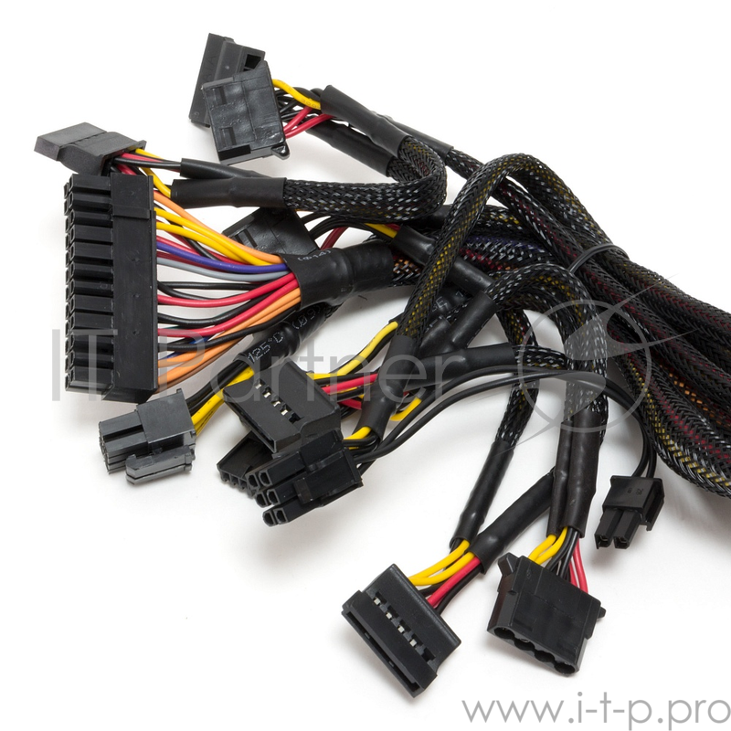 Блок питания CROWN CM-PS500W PLUS (ATX 500W, EMI/CE, 20+4in 450mm, 120mm red FAN, SATA*4, IDE*4, FDD*1, 4+4pin, 6+2pin PCI-E*1, кабель питания 1.2м, слюда)