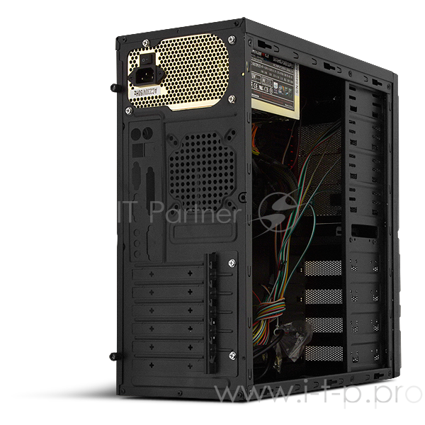 Корпус Miditower CROWN CMC-SM164 black/silver ATX (CM-PS450W smart)