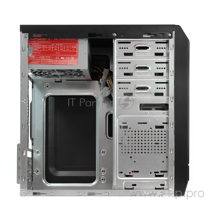 Корпус MiniTower CROWN CMC-402 black mATX (CM-PS450office)