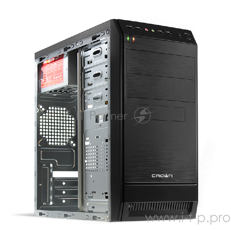 Корпус MiniTower CROWN CMC-402 black mATX (CM-PS450office)