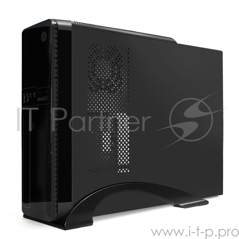 Корпус CROWN Корпус Desktop CMC-1907 black ITX (БП CM-PS300W, Micro ATX,Mini-ITX, отсеки 5,25*1, 3,5*1 3,5/2,5*1 2*USB 2.0 картридер встроенный кулер 80мм размер 420*100*300мм)