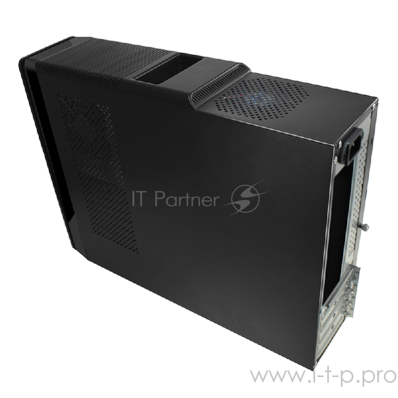 Корпус CROWN Корпус Desktop CMC-1907 black ITX (БП CM-PS300W, Micro ATX,Mini-ITX, отсеки 5,25*1, 3,5*1 3,5/2,5*1 2*USB 2.0 картридер встроенный кулер 80мм размер 420*100*300мм)