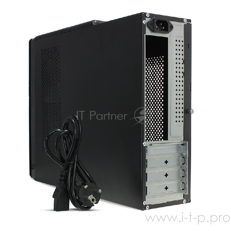 Корпус CROWN Корпус Desktop CMC-1907 black ITX (БП CM-PS300W, Micro ATX,Mini-ITX, отсеки 5,25*1, 3,5*1 3,5/2,5*1 2*USB 2.0 картридер встроенный кулер 80мм размер 420*100*300мм)