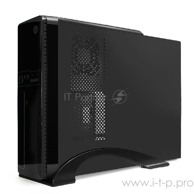 Корпус CROWN Корпус Desktop CMC-1907 black ITX (БП CM-PS300W, Micro ATX,Mini-ITX, отсеки 5,25*1, 3,5*1 3,5/2,5*1 2*USB 2.0 картридер встроенный кулер 80мм размер 420*100*300мм)