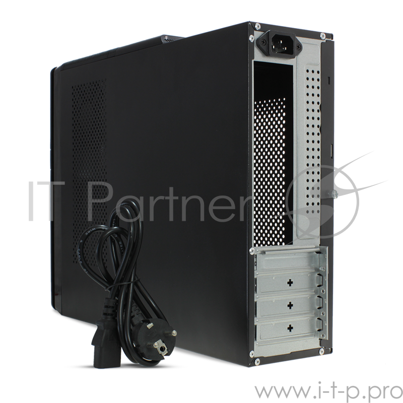 Корпус CROWN Корпус Desktop CMC-1907 black ITX (БП CM-PS300W, Micro ATX,Mini-ITX, отсеки 5,25*1, 3,5*1 3,5/2,5*1 2*USB 2.0 картридер встроенный кулер 80мм размер 420*100*300мм)