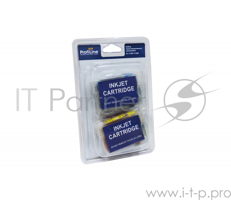 Перезаправляемые картриджи T1281-T1284 для Epson Stylus S22/SX125/SX130/SX230/SX235W/S BX305F/BX305FW пигмент заправленные 4*12 мл с чипом ProfiLine