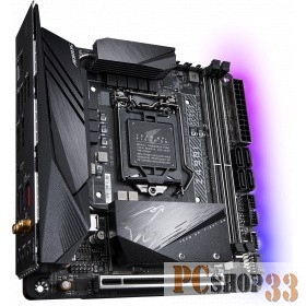 Материнская плата LGA1200, 2 x DDR4 DIMM 2133 (5000 OC), Mini-ITX, Z490I AORUS ULTRA, RTL